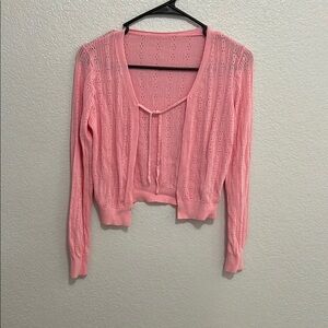 Pink Knit Cardigan